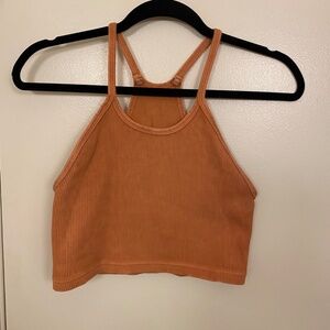(Desert Tan) Free People Happiness Runs Crop Tank - Size M/L